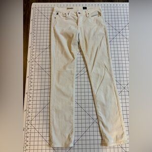 AG Adriano Goldschmied Off-White Straight Leg Jeans